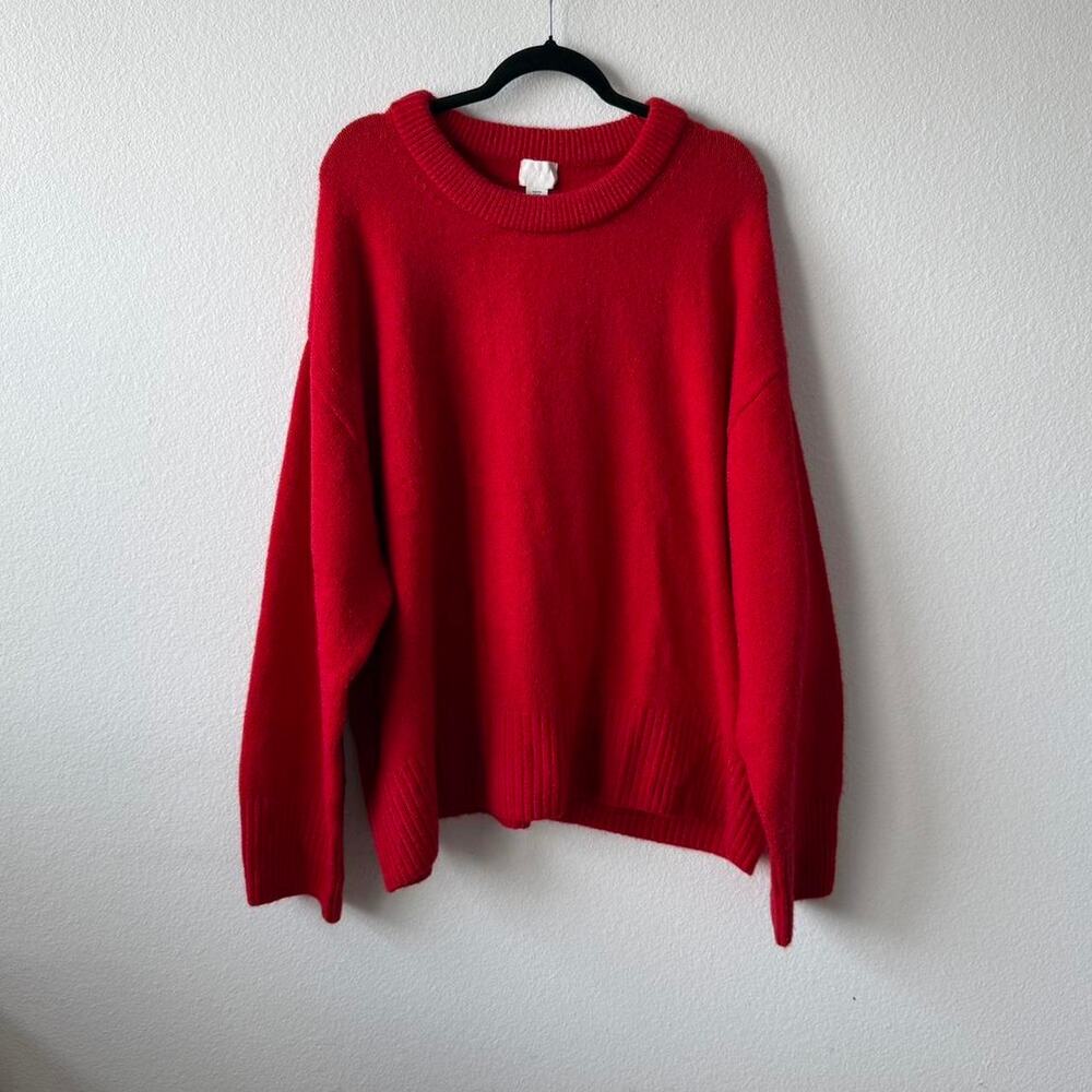 Red oversized sweater